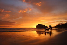 Sunset On The Beach En Playa Grande Costa Rica 
