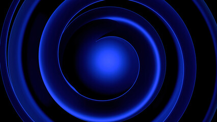 Aufkleber - Blue mesmerizing lines . Design. Bright zigzags of blue color in the animation swirl in circles .