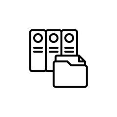 Fototapete - document archive vector icon. office and business icon outline style. perfect use for logo, presentation, website, and more. simple modern icon design line style
