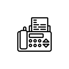 Fototapete - fax vector icon. office and business icon outline style. perfect use for logo, presentation, website, and more. simple modern icon design line style