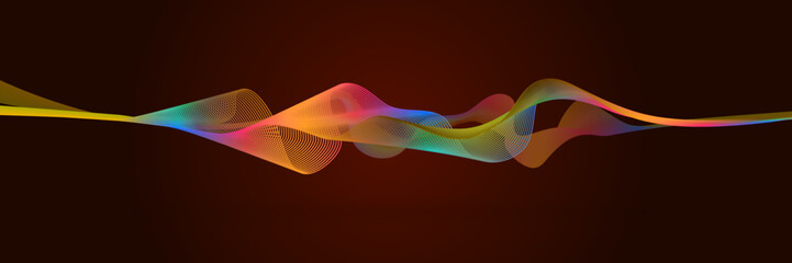 Abstract digital wave of particles. Futuristic point wave. Technology background vector. Vector illustration