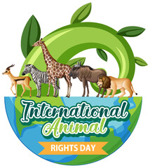 Canvas Print - International Animal Rights Day Banner