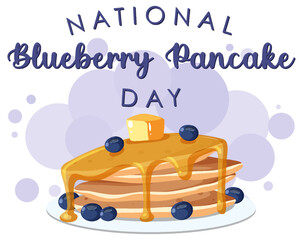 Poster - National Blueberry Pancake Day Design