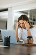 © S Fanti/peopleimages.com - Stress, headache and laptop with business woman for burnout, overworked and anxiety. Mental health, fatigue and depression with tired employee and deadline suffering with problem, fail and mistake
