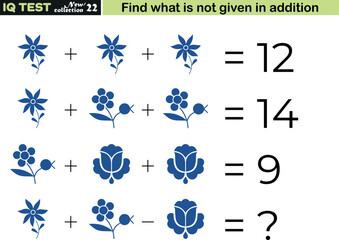 mathematical operations. math intelligence question, addition subtraction and operation