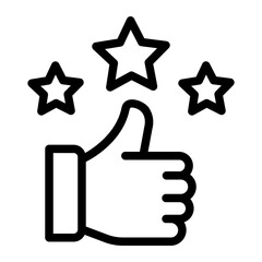 Sticker - rating line icon