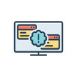 © WEBTECHOPS - Color illustration icon for issue
