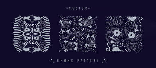 Chinese pattern hmong pattern traditional line