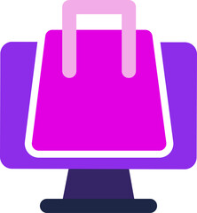 Fototapete - shop computer icon
