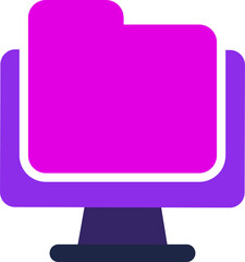 Fototapete - file folder computer icon