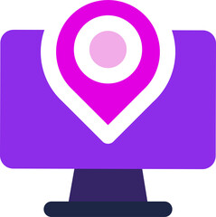 Fototapete - location computer icon