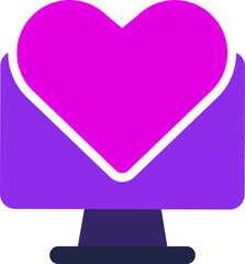 Fototapete - love computer icon