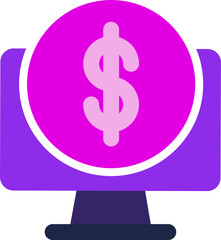 Fototapete - money computer icon