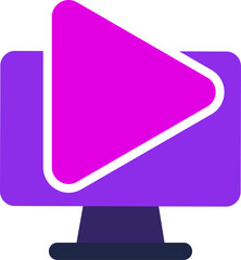 Fototapete - play video computer icon