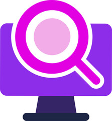 Fototapete - search computer icon