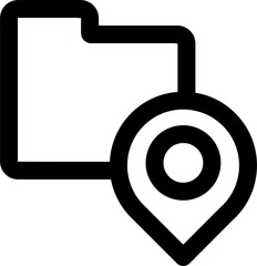 Aufkleber - location file folder outlined icon