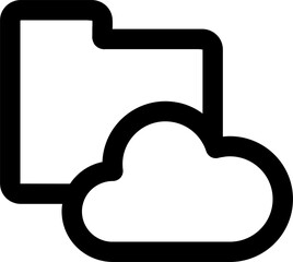 Aufkleber - cloud file folder outlined icon