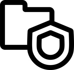 Aufkleber - shield file folder outlined icon