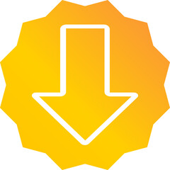 Aufkleber - download modern button