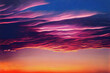 Picture of pink stratus clouds over sunset sky