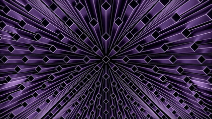 Poster - Abstract dynamic animated wave moving structure of colorful columns or blocks. Design. 3D motion background of a radial pattern of columns.