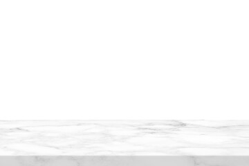White Marble Table, Suitable for Product Presentation Backdrop, Display, and Mock up. (Transparent PNG File)