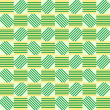 Plaid Green Yellow Checkered Seamless Pattern. Abstract Tartan Background With Crossing Lines In Green, White Colors.