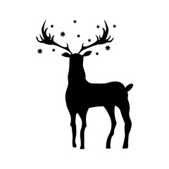 Wall Mural - christmas deer icon vector. christmas reindeer illustration sign collection. animal symbol or logo.