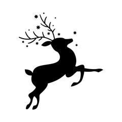 Wall Mural - Christmas deer icon vector. Christmas reindeer illustration sign collection. Animal symbol or logo.