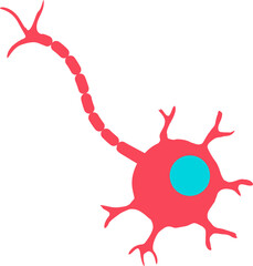 Poster - Abnormal red cell with outgrowth semi flat color vector object. Malignant tumor. Malicious liaison. Full sized item on white. Simple cartoon style illustration for web graphic design and animation