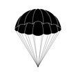 Parachute icon isolated on white background. Free descent and flight in space delivery gifts and goods with sudden pleasant surprise help. Vector illustration