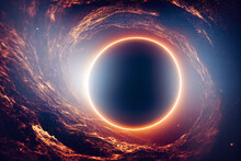 Illustration Of A Black Hole In Space.