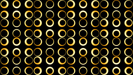 Poster - Flashing round lights on black background. Design. Background of light bulbs with black dots. Slow flashing round disco-style light bulbs