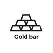 gold bar for logo company design template