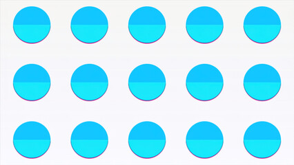 Aufkleber - Background with colorful circles changing color. Motion. Rows of dots changing colors with transitions. Animated background for video insertion or transition with colorful circles
