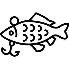 Sticker - Fishing Baits Icon