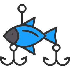 Sticker - Fishing Baits Icon