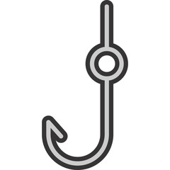 Canvas Print - Fishing Hook Icon