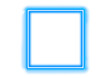 blue color neon glowing light frame, overlay for photo or graphic
