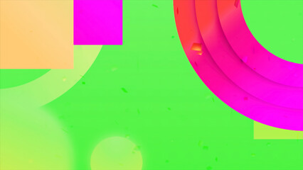 Aufkleber - Moving background with colorful shapes. Motion. Modern stylish animation for intro. Intro with geometric shapes moving on colored background