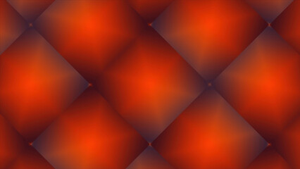 Poster - Bright red background. Motion.Large squares that hypnotize in animation.