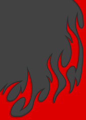 Poster - simple background with flame pattern and with some copy space area