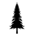 christmas tree silhouette black design vector