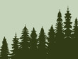 silhouette forest green design vecto