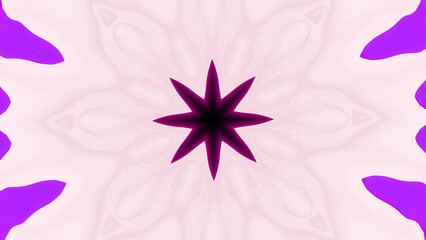 Poster - Kaleidoscope moving flower pattern. Design. Simple stylish pattern moves in style of kaleidoscope. Beautiful pattern animation with psychedelic immersion