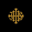 IHS monogram logo, design vector symbol of the god jesus christ.
