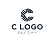 Logo design about C Letter on white background. created using the CorelDraw application.