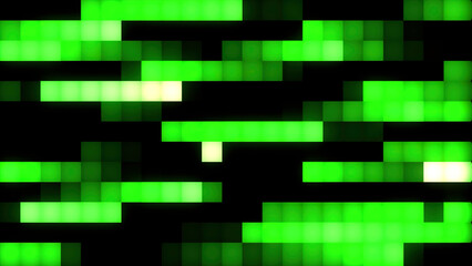 Poster - Data mining moving, abstract squares background. Motion. Colorful blurred retro pattern with rows of intermittently flowing squares.