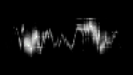 Aufkleber - Black background. Motion. Bright white and green lines in the animation made like a diagram sway in different directions.