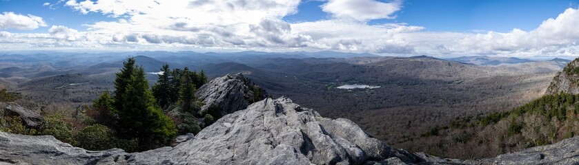 Wall Mural - A panoramic view at the top of Grandfather Mountain in Pisgah National Forest, North Carolina